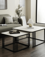 Bloomart Stylish Look Square Wrought Iron Coffee Table ( Set of 2 )
