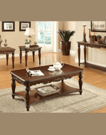Bloomart Traditional Rectangular Hand Carved Teak Wood Coffee Table