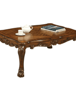 Bloomart Sallow Hand Carved Modern Teak Wood Rectangle Coffee Table