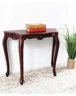 Uzzy Hand Carved Teak Wood Console Table Royal Beautiful Design, Luxurious Home Decor for Living Room or Entryway