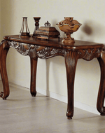 Furzy Hand Carved Teak Wood Console Table Royal Beautiful Design, Luxurious Home Decor for Living Room or Entryway