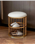 Contemporary two-tier gold rack