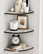 Bloomart  Modern Corner Rack  Shelf for Living Room & Bedroom  Decorative | Storage Shelf Display ( White ) Rack for Storage ( Set Of 3 )