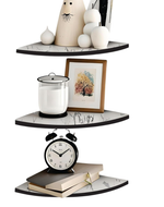 Bloomart  Modern Corner Rack  Shelf for Living Room & Bedroom  Decorative | Storage Shelf Display ( White ) Rack for Storage ( Set Of 3 )