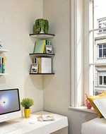 Bloomart  Modern Corner Rack  Shelf for Living Room & Bedroom  Decorative | Storage Shelf Display ( White ) Rack for Storage ( Set Of 3 )