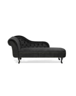 Bloomart Alfiler Tufted Modernize Solid Wood Couch Chaise Lounge ( Black )