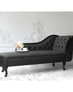 Bloomart Alfiler Tufted Modernize Solid Wood Couch Chaise Lounge ( Black ) - Bloomart