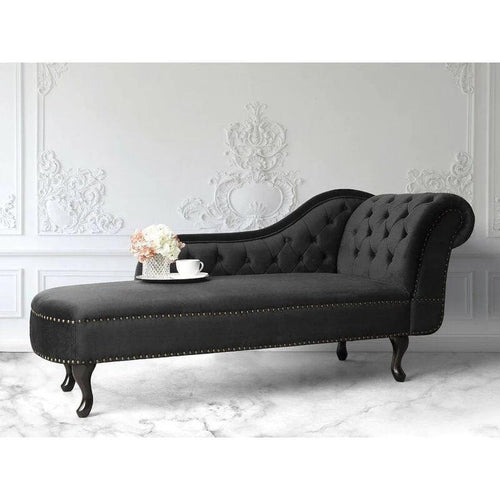 Bloomart Alfiler Tufted Modernize Solid Wood Couch Chaise Lounge ( Black ) - Bloomart
