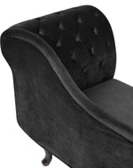 Bloomart Alfiler Tufted Modernize Solid Wood Couch Chaise Lounge ( Black )