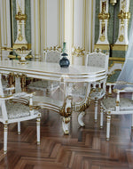 Royal Teak Wood 6 Seater Dining Table Set
