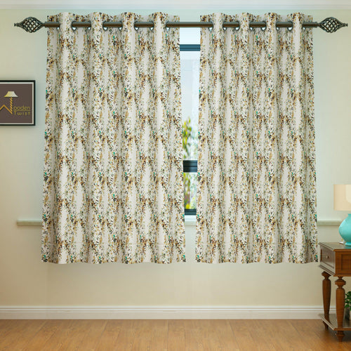 Fabrahome Light Filtering 4.5 Ft Holland Fabric Window Curtain ( Mustard ) - Bloomart