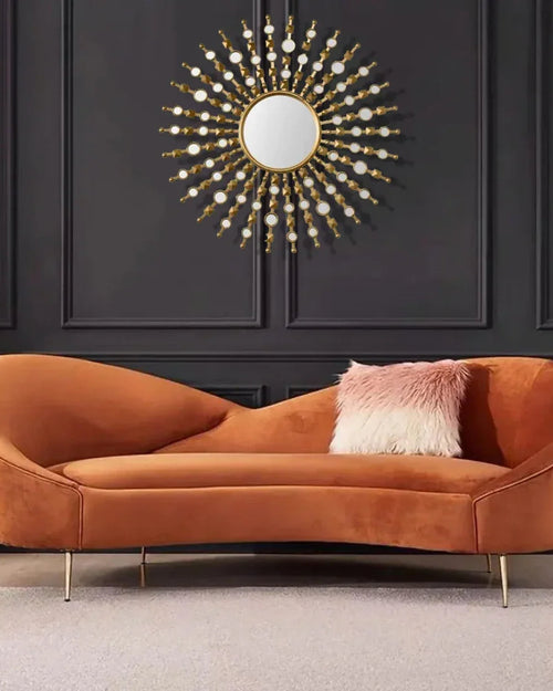 Curved 3-Seater Chaise Lounge Sofa