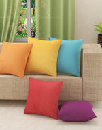 Wooden Twist Fabrahome Soft Velvet Fabric Plain Cushion Cover Pack of 2 ( Assorted ) - WoodenTwist