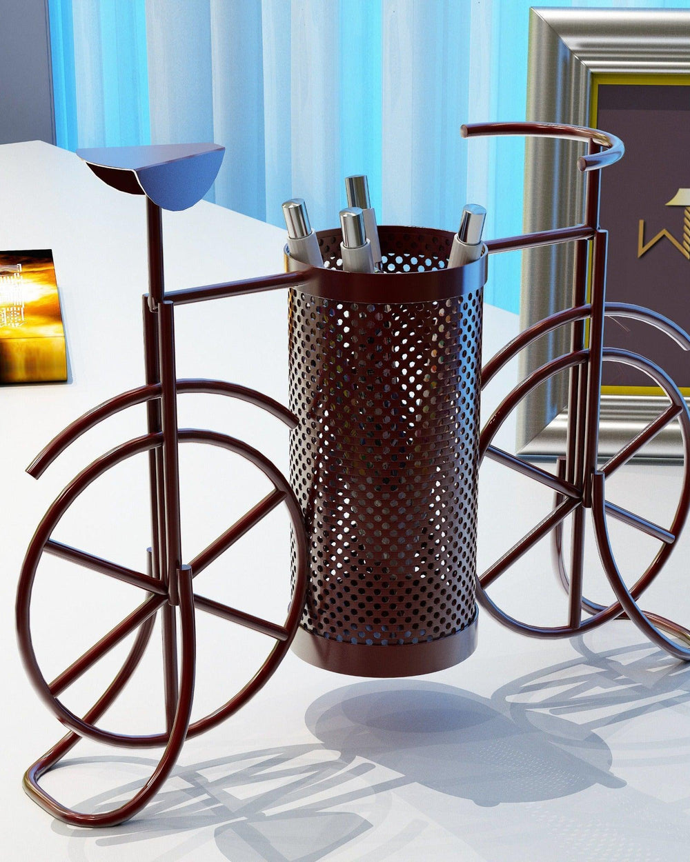 Wrought Iron Antique Pen Stationery Holder
