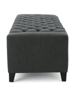 Bloomart Raffinée Solid Wood Flip Top Storage Bench with Soft Upholstery Multipurpose Storage Chest Store Blanket Cushion Pillow