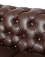 Bloomart Greek Modern Handmade Button Tufted Leatherette Chesterfield 2 Seater Sofa