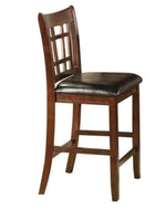 Handmade Counter Height Dining Table Set with Comfort Leatherette Chairs