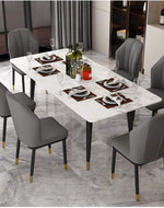 Wooden Twist Derby Carbon Steel Frame Dining Chair with Metal Legs Waterproof Upholstery Comfortable, and Durable Design for Kitchen and Dining Room