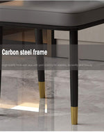 Wooden Twist Derby Carbon Steel Frame Dining Chair with Metal Legs Waterproof Upholstery Comfortable, and Durable Design for Kitchen and Dining Room