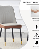 Wooden Twist Sudica Steel Frame Dining Chair with Metal Legs Waterproof Upholstery Comfortable Durable Design for Kitchen & Dining Room (Pack of 1)