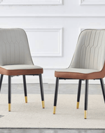 Wooden Twist Sudica Steel Frame Dining Chair with Metal Legs Waterproof Upholstery Comfortable Durable Design for Kitchen & Dining Room (Pack of 1)