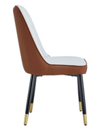 Wooden Twist Sudica Steel Frame Dining Chair with Metal Legs Waterproof Upholstery Comfortable Durable Design for Kitchen & Dining Room (Pack of 1)