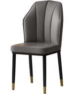 Wooden Twist Derby Carbon Steel Frame Dining Chair with Metal Legs Waterproof Upholstery Comfortable, and Durable Design for Kitchen and Dining Room