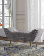 Bloomart Button Tufted Loto Modernize Solid Wood Couch Chaise Lounge - Bloomart