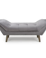 Bloomart Button Tufted Loto Modernize Solid Wood Couch Chaise Lounge