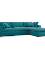 Bloomart Modernize Relleno L-Shape 4 Piece Sectional Sofa Set