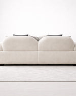 Bloomart ELARA Ribbed Boucle 3-Seater Sofa – Modern Curved Designer Couch for Luxury Living Rooms