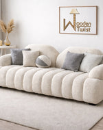 ELARA Ribbed Boucle 3-Seater Sofav