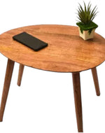 Bloomart Pokily Mango Wood Oval Shape Foldable Side Table