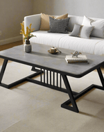 Bloomart Klyvorn Stylish Rectangular Coffee Table with Marble-Like Finish Modern & Elegant for Living Room Décor