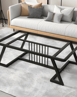 Bloomart Klyvorn Stylish Rectangular Coffee Table with Marble-Like Finish Modern & Elegant for Living Room Décor