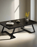 Bloomart Klyvorn Stylish Rectangular Coffee Table with Marble-Like Finish Modern & Elegant for Living Room Décor