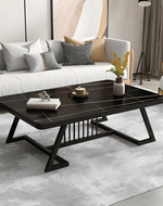 Bloomart Klyvorn Stylish Rectangular Coffee Table with Marble-Like Finish Modern & Elegant for Living Room Décor