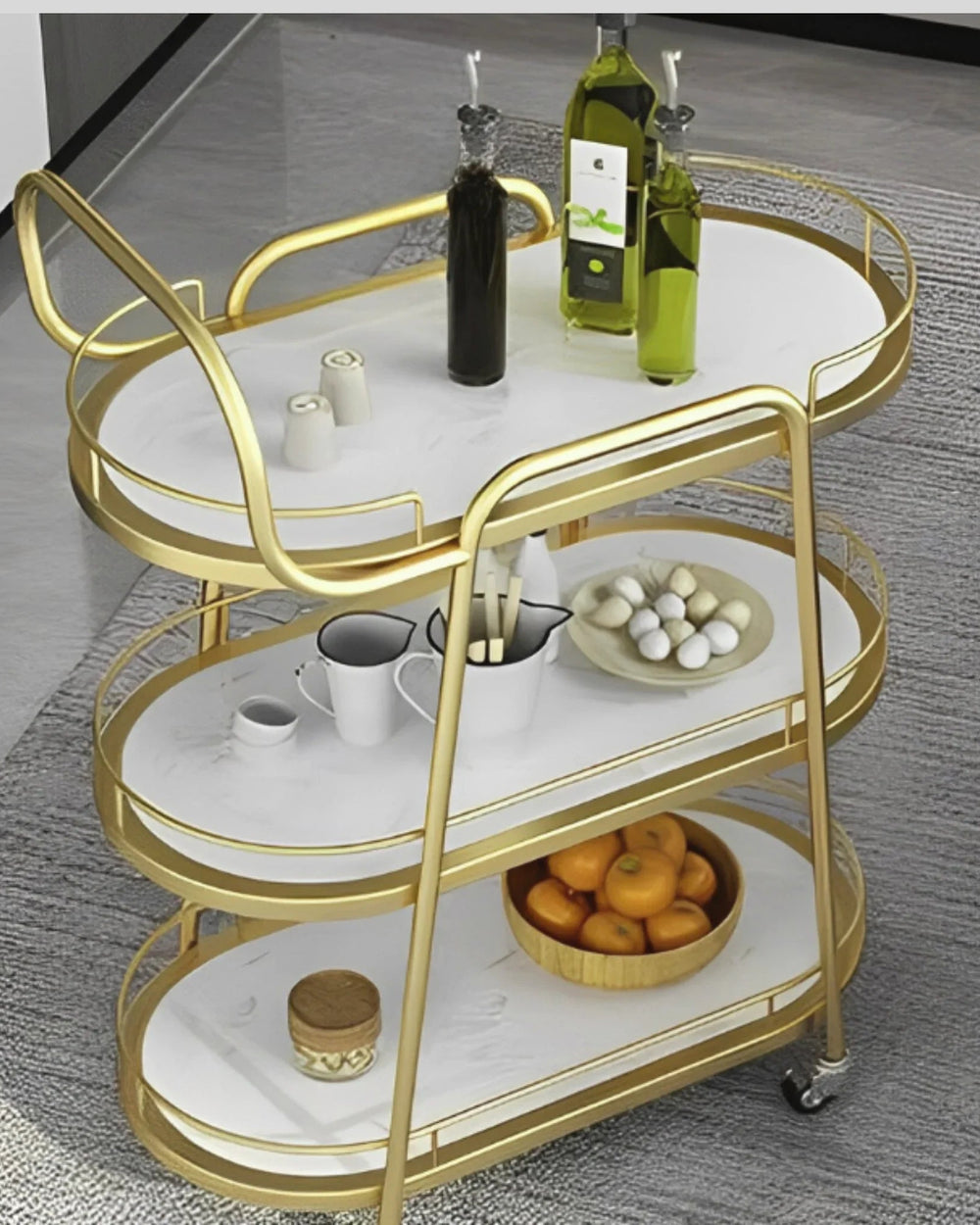 Elegant serving trolley 
