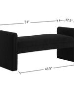 Bloomart Soft Hropzy Boucle Upholstered Armrest Entryway Ottoman Bench