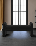 Bloomart Soft Hropzy Boucle Upholstered Armrest Entryway Ottoman Bench