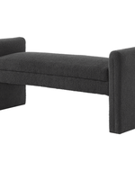 Bloomart Soft Hropzy Boucle Upholstered Armrest Entryway Ottoman Bench