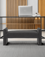 Bloomart Soft Hropzy Boucle Upholstered Armrest Entryway Ottoman Bench