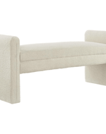 Bloomart Soft Hropzy Boucle Upholstered Armrest Entryway Ottoman Bench