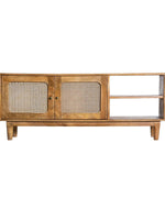 Bloomart Cavity Carved Mango Wood Coffee Table Rustic Living Room Centerpiece