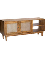 Bloomart Cavity Carved Mango Wood Coffee Table Rustic Living Room Centerpiece