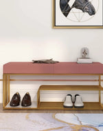 Primera Pink Cushion Solid Metal Shoe Rack
