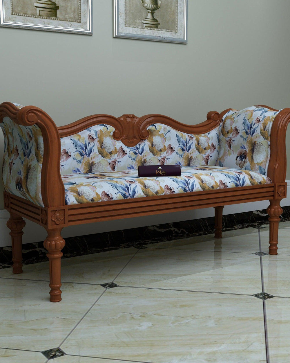 Handicraft Wooden Settee Living Room Couch Sofa ( 2 Seater ) - Bloomart