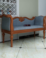 Handicraft Wooden Settee Living Room Couch Sofa (2 Seater) - Bloomart