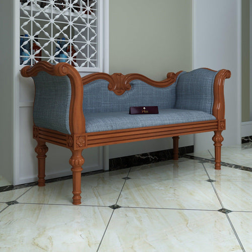 Handicraft Wooden Settee Living Room Couch Sofa (2 Seater) - Bloomart