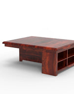 Esto Teak Wood Coffee Table Set With Side Storage